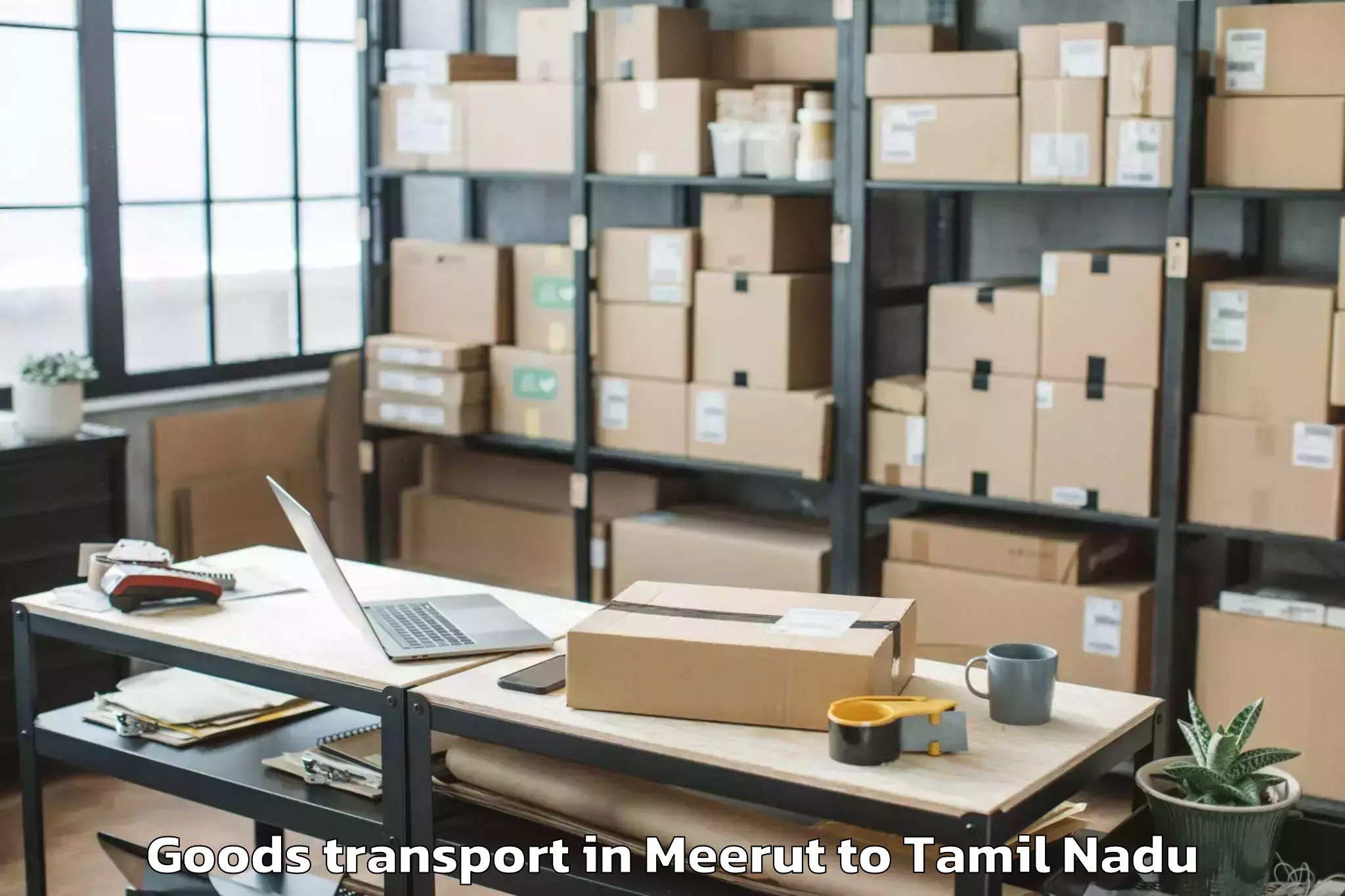 Easy Meerut to Turaiyur Goods Transport Booking